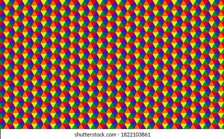 Vector seamless pattern. Colors of LGBT rainbow