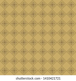 Vector seamless pattern of compass in vintage and tilling style, editable colors and size