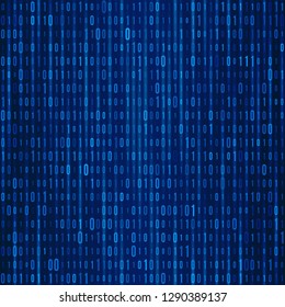 Vector seamless pattern. Computer background numbers 1,0. Binary digital code. Repeating Binary code on a solid background for your design. Programming coding seamless pattern. Endless texture