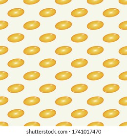 Vector seamless pattern. Concept capsules with fish oil, pills, health bio active additives. For registration on sites, prints, packaging.
