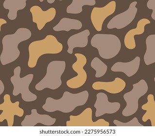 vector seamless pattern consisting of spots. brown camouflage
