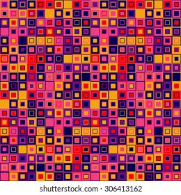 Vector seamless pattern. Consists of geometric elements.The elements have a square shape and different color.