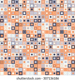 Vector seamless pattern. Consists of geometric elements.The elements have a square shape and different color. Useful as design element for texture, pattern and artistic compositions.