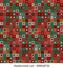 Vector seamless pattern. Consists of geometric elements.The elements have a square shape and different color. Useful as design element for texture, pattern and artistic compositions.