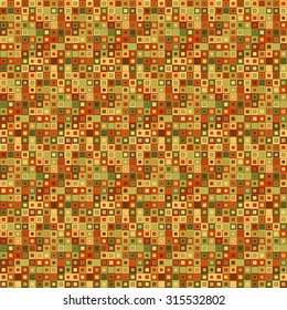 Vector seamless pattern. Consists of geometric elements.The elements have a square shape and different color. Useful as design element for texture, pattern and artistic compositions.