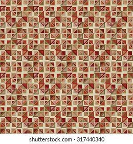 Vector seamless pattern. Consists of geometric elements on a color background. The elements have a triangular shape and different color.