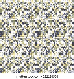 Vector seamless pattern. Consists of geometric elements.The elements have a square shape and different color. Useful as design element for texture, pattern and artistic compositions.