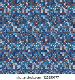 Vector seamless pattern. Consists of geometric elements.The elements have a square shape and different color. Useful as design element for texture, pattern and artistic compositions.