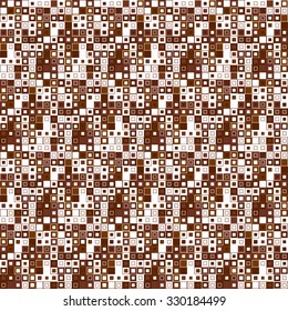Vector seamless pattern. Consists of geometric elements.The elements have a square shape and different color. Useful as design element for texture, pattern and artistic compositions.