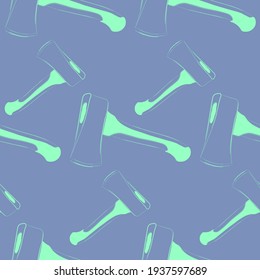 vector seamless pattern with construction ax