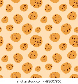 Vector seamless pattern with cookies
