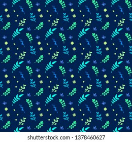 Vector seamless pattern, cool color, Repeating abstract background