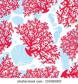 Vector Seamless Pattern With Coral.
