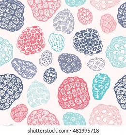 Vector seamless pattern with corals