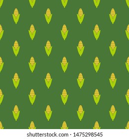 Vector seamless pattern with corn. Seamless pattern.