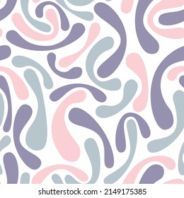 Vector seamless pattern with creative abstract shapes - delicate colorful design. Drawing trendy endless background. Cute textile print