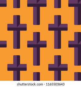 Vector seamless pattern with crosses.