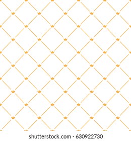 Vector seamless pattern, with crowns. Can be used for wallpaper, pattern fills, web page background,surface textures.