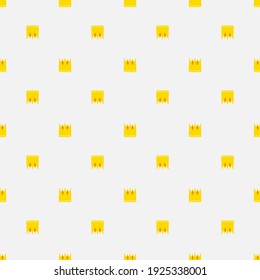 Vector seamless pattern with crowns in cartoon style. Can be used for textile, stationery, wallpaper, pattern fills, web background