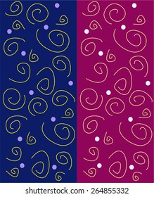 vector seamless pattern, curl, spiral, spiral, purple background, elements, minor elements, movement, dynamics, dynamic background, for designers, vector