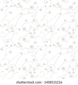 
vector seamless pattern curls dotted line