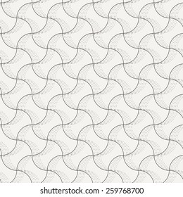 Vector seamless pattern of curved intersecting lines