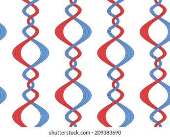 Vector seamless pattern of curvy lines
