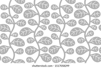 Vector Seamless Pattern With Cute Animals And Plants, Floral Seamless Pattern Background