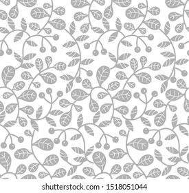 Vector Seamless Pattern With Cute Animals And Plants, Floral Seamless Pattern Background