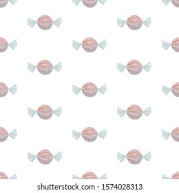 The vector seamless pattern. Cute candy pattern. Vector for wallpaper, child apron, fabric, textile pattern. Endless print. Background illustration vector.