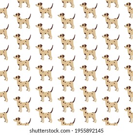 Vector seamless pattern with cute cartoon dog puppies. Can be used as a background, wallpaper, fabric and for other design.French Bulldog pattern EPS 10