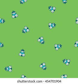 vector seamless pattern with cute fly