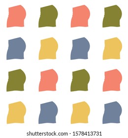 The vector seamless pattern. Cute skirt pattern. Vector for wallpaper, child apron, fabric, textile pattern. Endless print. Background illustration vector.