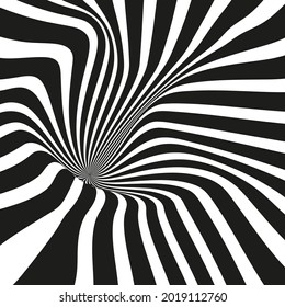 Vector seamless pattern. Decorative element, design template with striped black white diagonal inclined line. Background, texture with optical illusion. Futuristic decoration for card textile parquet
