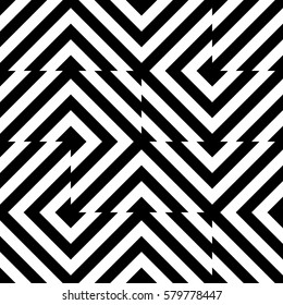 Vector seamless pattern. Decorative element, design template with striped black white diagonal inclined lines. Background, texture with figurative geometry. Moving tiles for card web tile app cover
