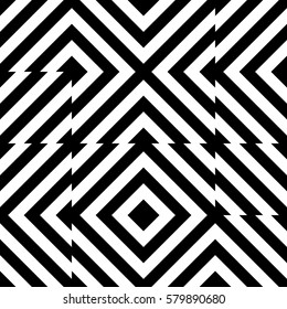 Vector seamless pattern. Decorative element, design template with striped black white diagonal inclined lines. Background, texture with figurative geometry. Moving tiles for card web tile app cover