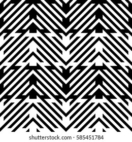 Vector seamless pattern. Decorative element, design template with diagonal striped black and white lines. Background, texture with mechanical geometry. Structural industrial tiles for lattice, grille