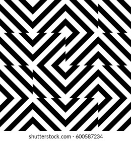 Vector seamless pattern. Decorative element, design template with striped black white diagonal inclined lines. Background, texture with figurative geometry. Moving tiles for card web tile app cover