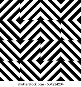 Vector seamless pattern. Decorative element, design template with striped black white diagonal inclined lines. Background, texture with figurative geometry. Moving tiles for card web tile app cover