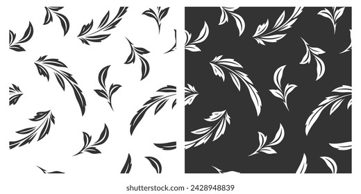 Vector Seamless Pattern with Decorative Filigree Ornaments. Vintage Retro Design Element. Black and White Filigree, Decorative Pattern