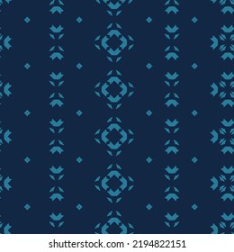 Vector seamless pattern. Decorative geometric shapes. Texture for sweaters, jackets. Christmas pattern with snowflakes. Vertical lines