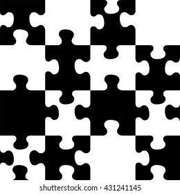 Vector seamless pattern - Decorative puzzle pattern - Interior Design wallpaper - Can be used for various printed material, wallpaper, linoleum, surface textures, wrapping paper, web page background.