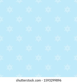 Vector seamless pattern with decorative snowflakes. Winter background.