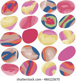 Vector seamless pattern with decorative stones.