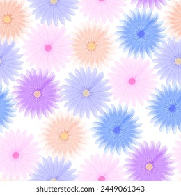 Vector seamless pattern with delicate flowers. For printing, packaging, wallpaper, textiles, children's design