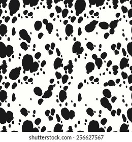 Vector seamless pattern. Design animal print pattern texture skins Dalmatians. Can be used for design  on fabric, wallpaper, wrapping paper.