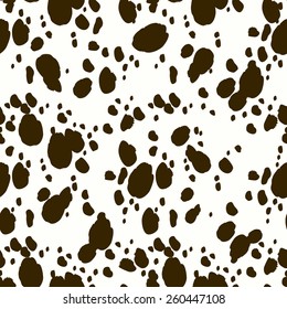Vector seamless pattern. Design animal print pattern texture skins Dalmatians. Can be used for design on fabric, wallpaper, wrapping paper.