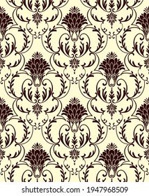 Vector seamless pattern for design pattern for background wallpaper sandblast brown. floral print

