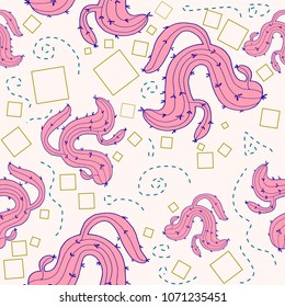 Vector seamless pattern design with cactus. Print for textiles. Vector illustration background.