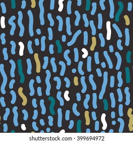 Vector seamless pattern design with doodle dashed lines, repeating surface pattern for all web and print purposes.